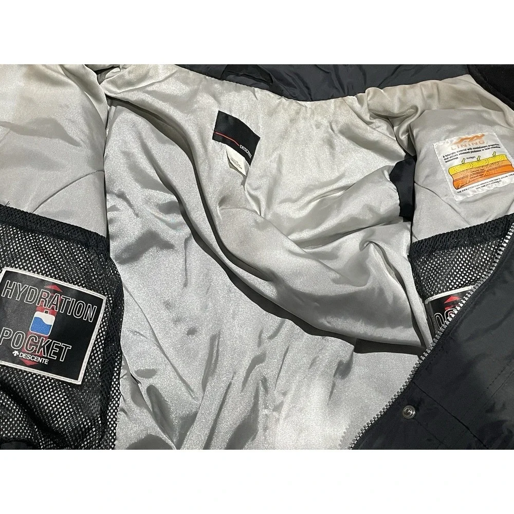 Descente Women Ski Jacket Black Size 4 Small Full Zip 18